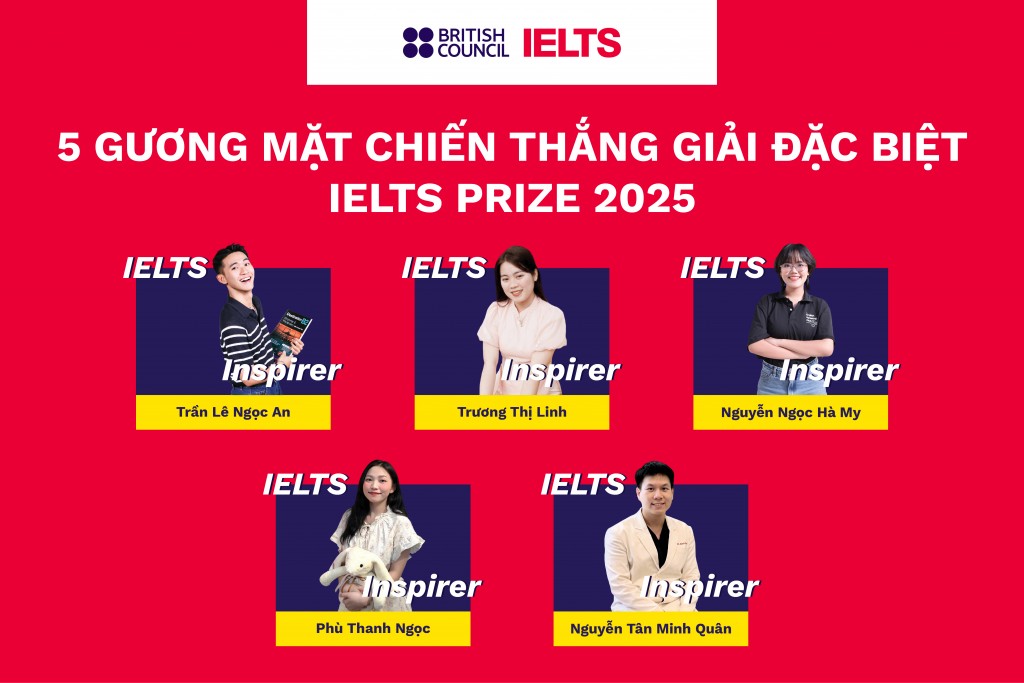 Hội đồng Anh vinh danh 15 gương mặt IELTS Inspirers