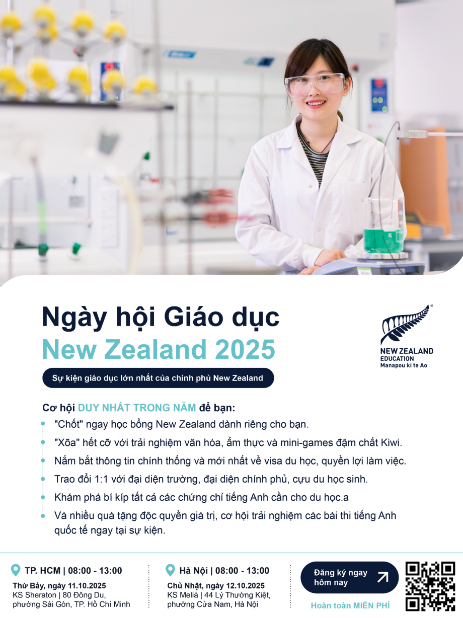 Ngày hội Giáo dục lớn nhất năm của chính phủ New Zealand chào đón người học Việt Nam với các hoạt động trải nghiệm đặc biệt