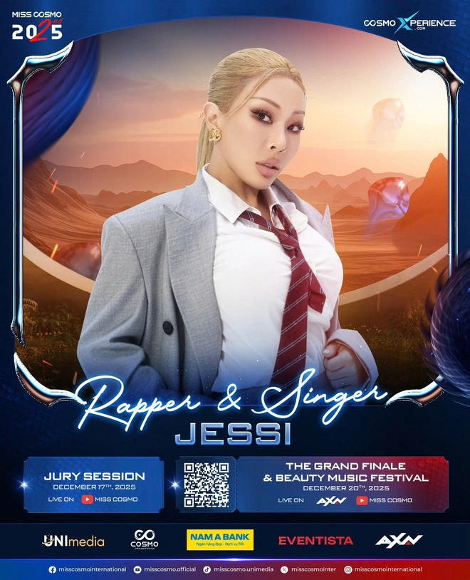 “Chị đại” Jessi và nhóm nhạc TEMPEST biểu diễn tại Chung kết Miss Cosmo 2025